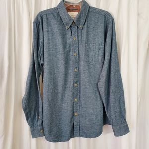 Weatherproof Vintage Fall Casual Blue Button Down. Size XL